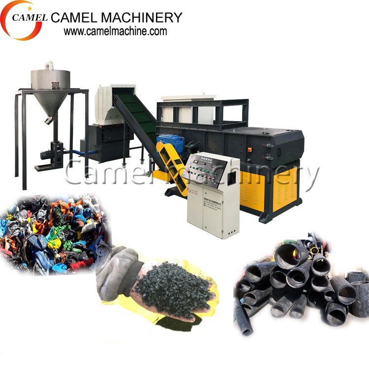 Sistema triturador y triturador de residuos plásticos