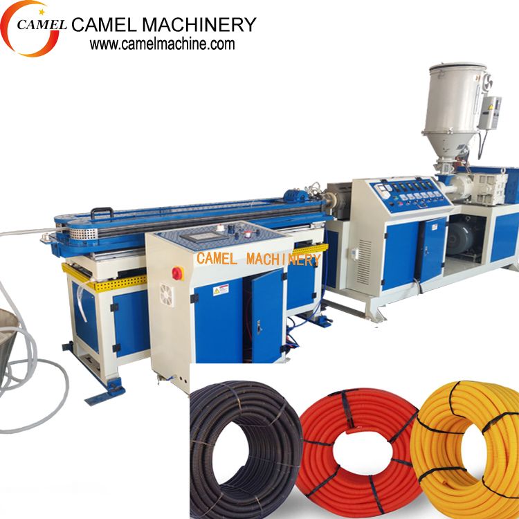 PE PP PVC Single Wall Corrugated Pipe Production Line