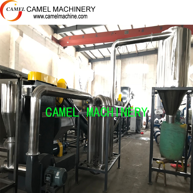 Waste Plastic HDPE Bottle PE PIPE Lumps  /flakes Recycling Line Equipment 