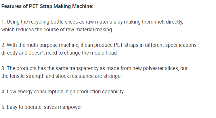Máquina para fabricar correas de PET